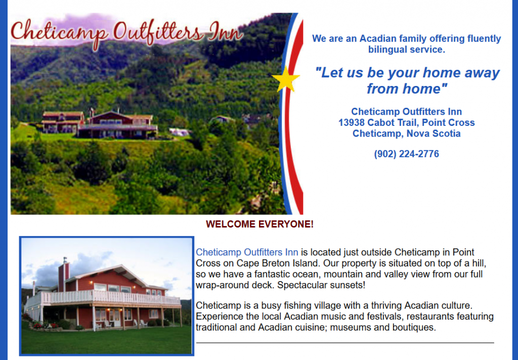 Cheticamp Outfitters Inn - Cape Breton Island Nova Scotia