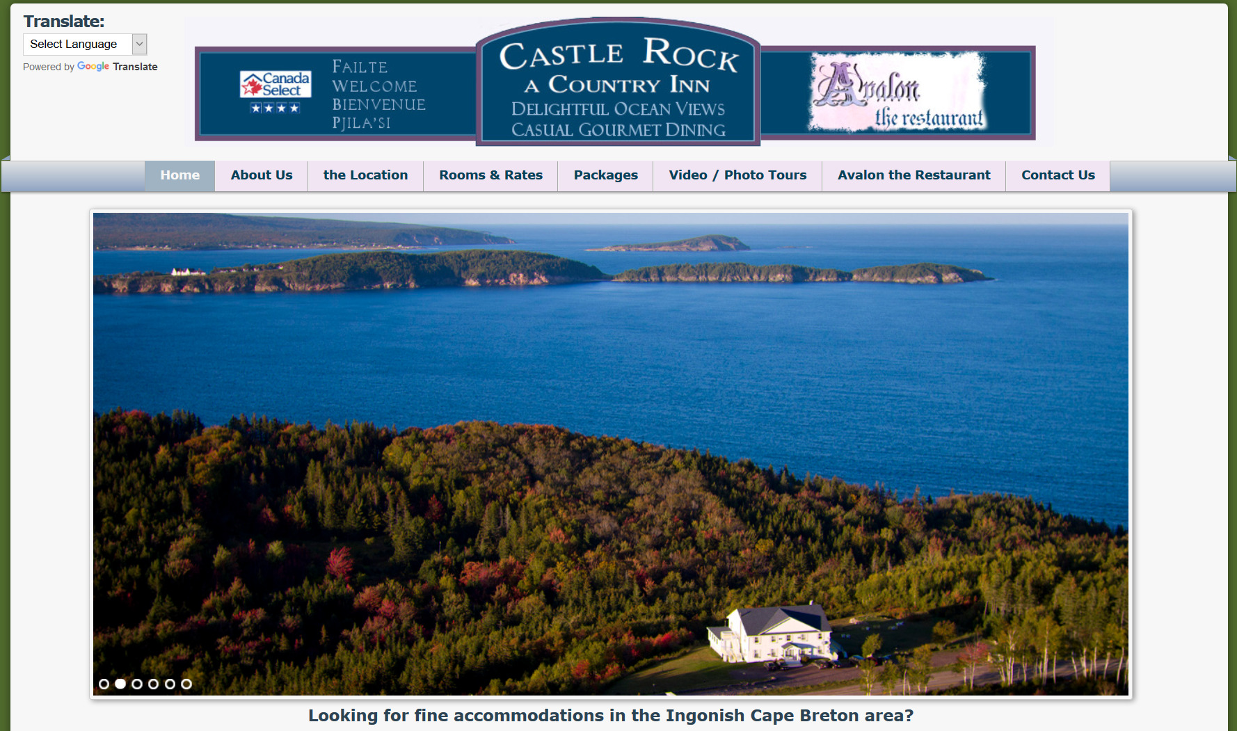 Castle Rock Country Inn Cape Breton Island Nova Scotia